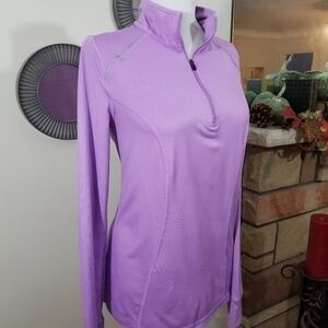 Xersion sz sm athletic jacket lilac 1/4 zip